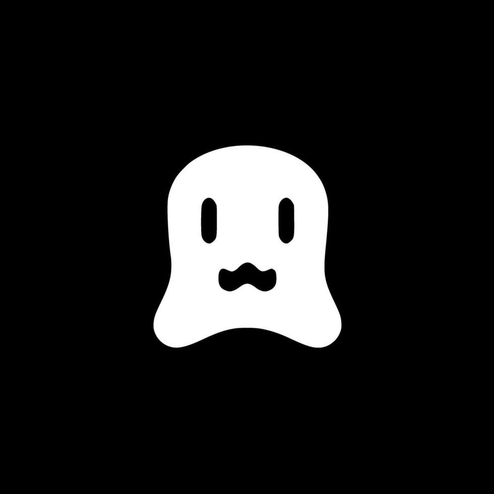 Ghost - Black and White Isolated Icon - illustration vector