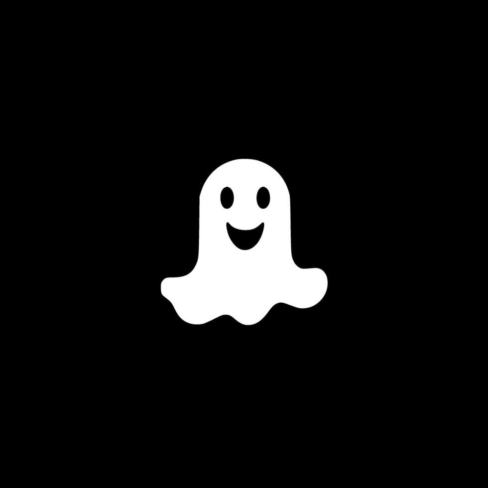 Ghost, Minimalist and Simple Silhouette - illustration vector