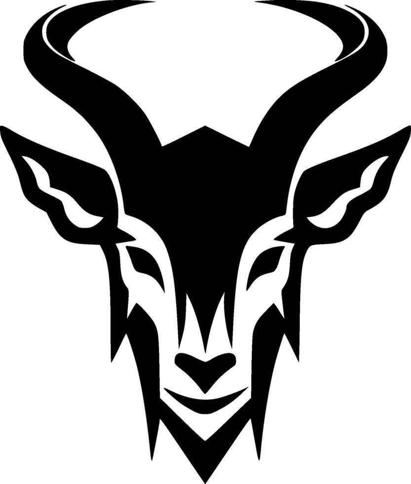 Goat - Black and White Isolated Icon - illustration vector