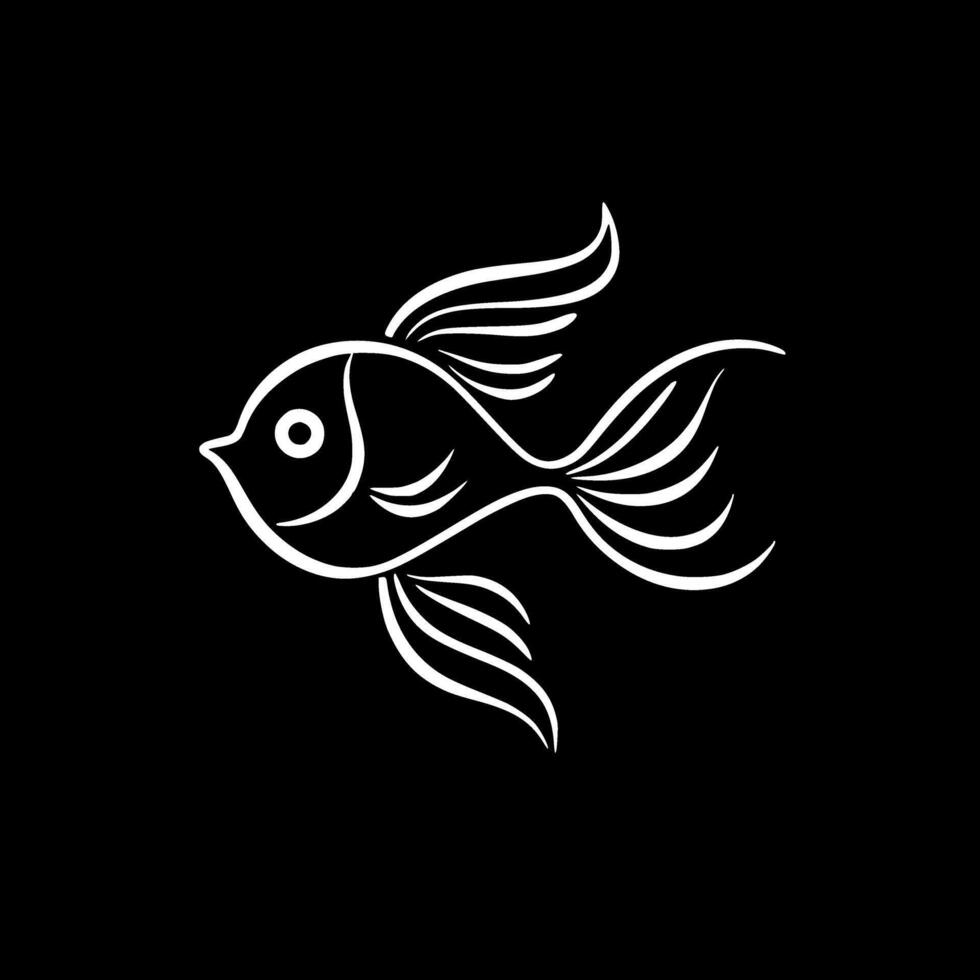 Goldfish - Minimalist and Flat Logo - illustration vector