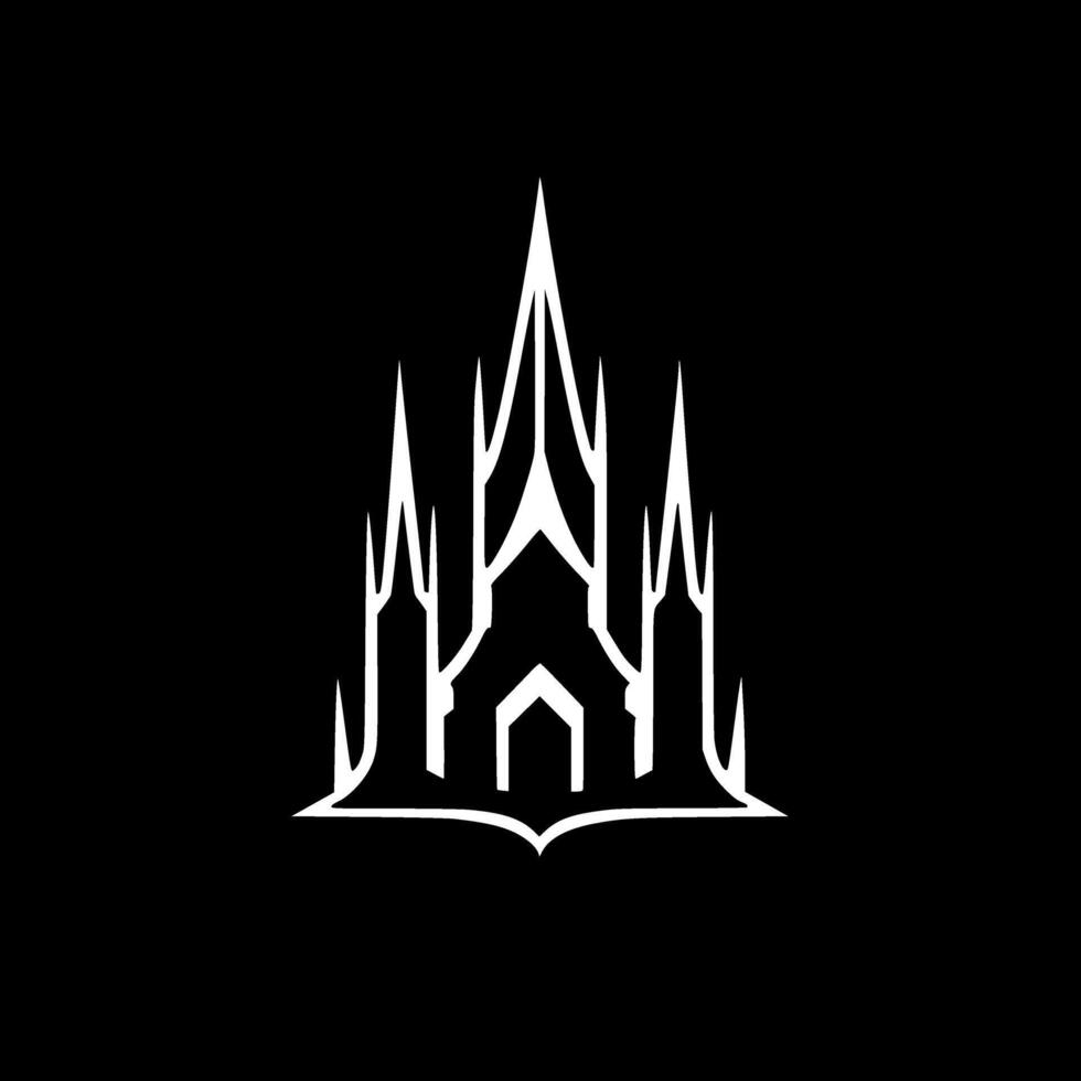 Gothic, Minimalist and Simple Silhouette - illustration vector