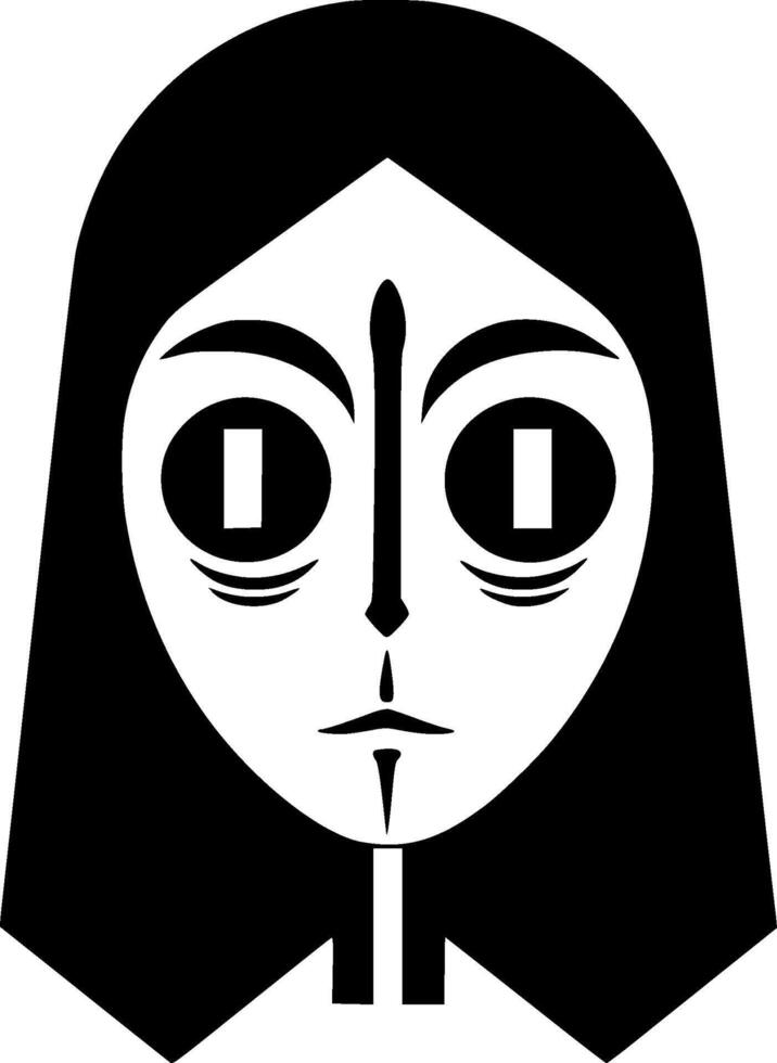 Gothic - Black and White Isolated Icon - illustration vector
