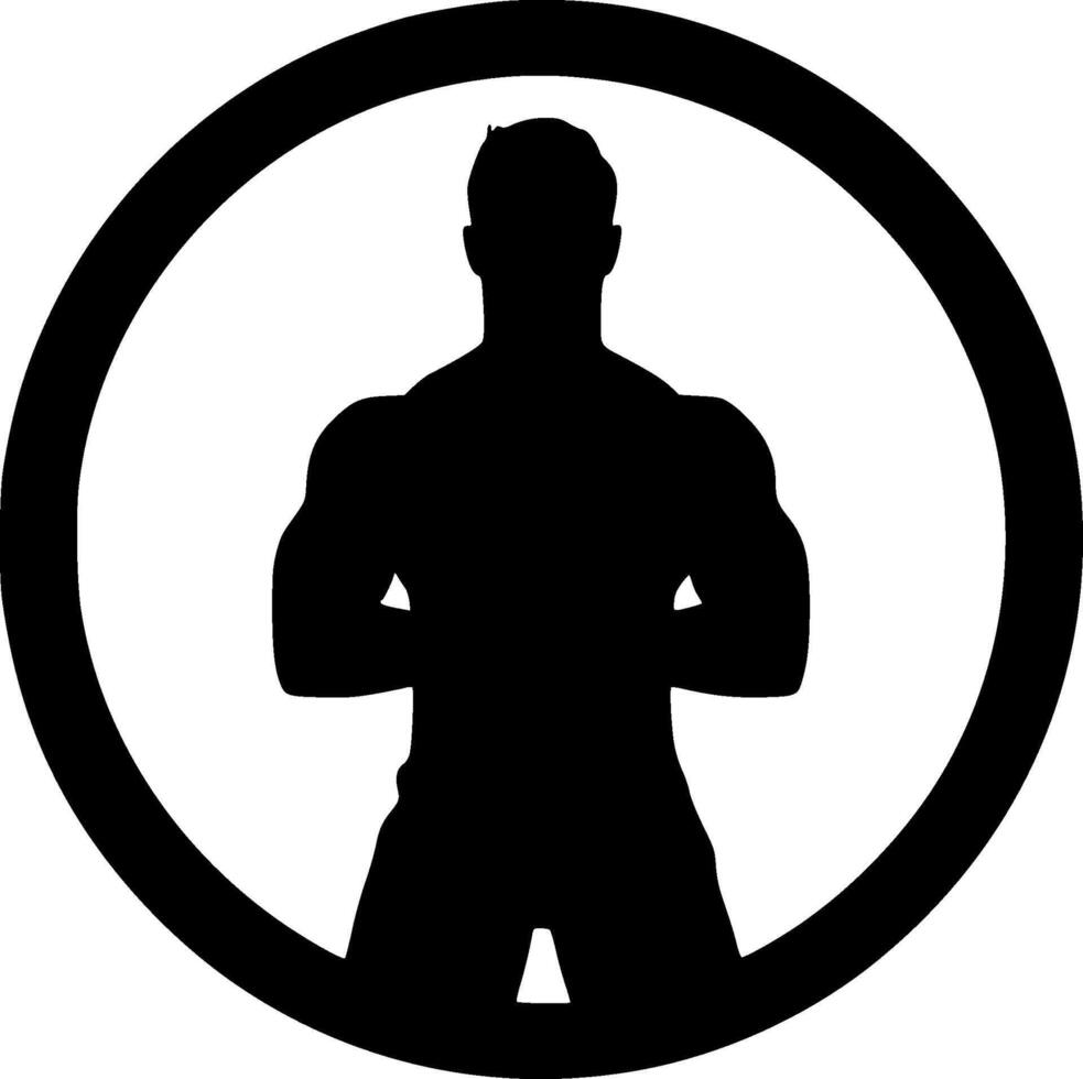 Gym, Minimalist and Simple Silhouette - illustration vector