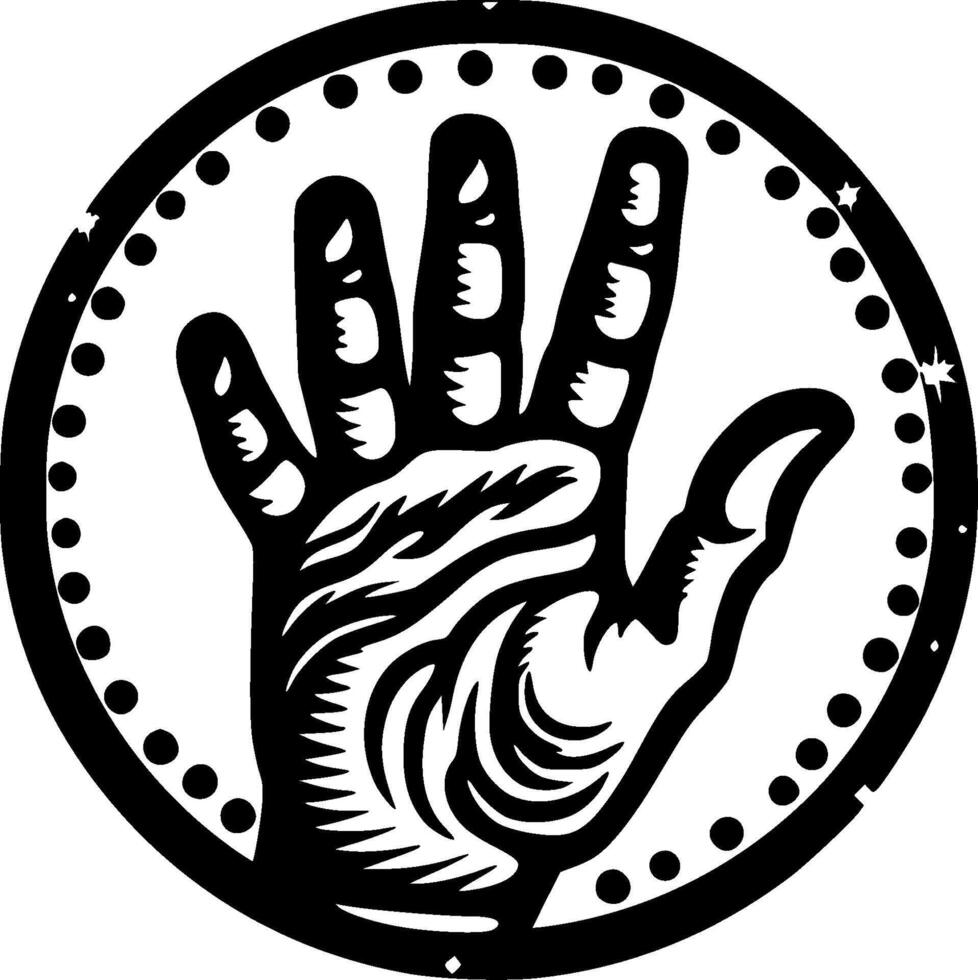 Hand - Minimalist and Flat Logo - illustration vector