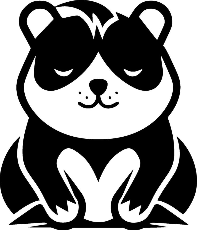 Hamster, Minimalist and Simple Silhouette - illustration vector
