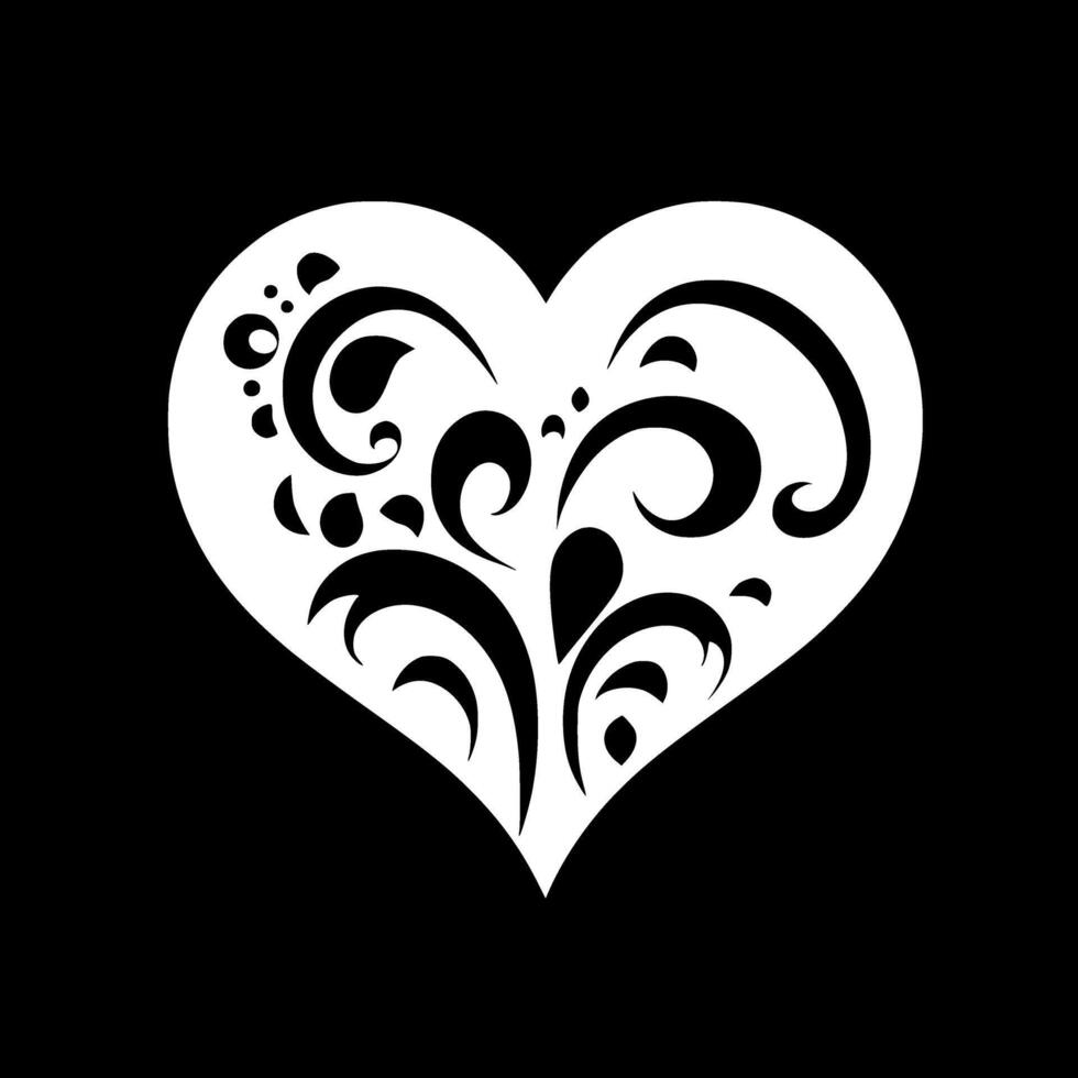 Heart, Minimalist and Simple Silhouette - illustration vector