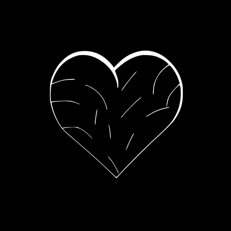 Heart, Minimalist and Simple Silhouette - illustration vector