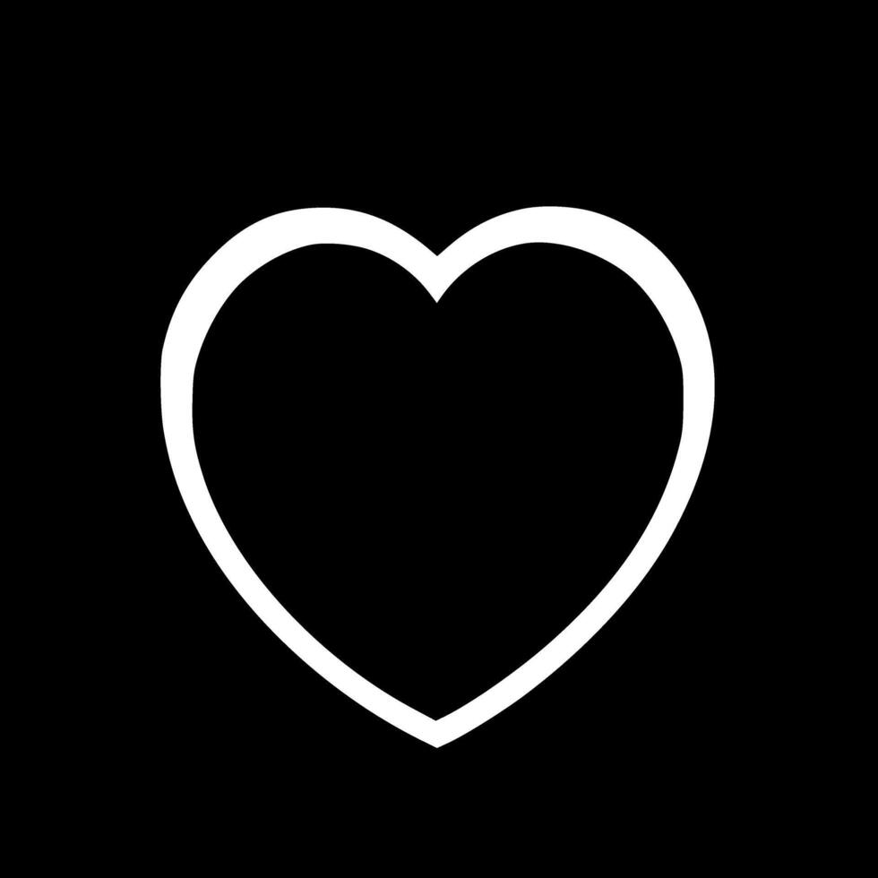 Heart, Black and White illustration vector