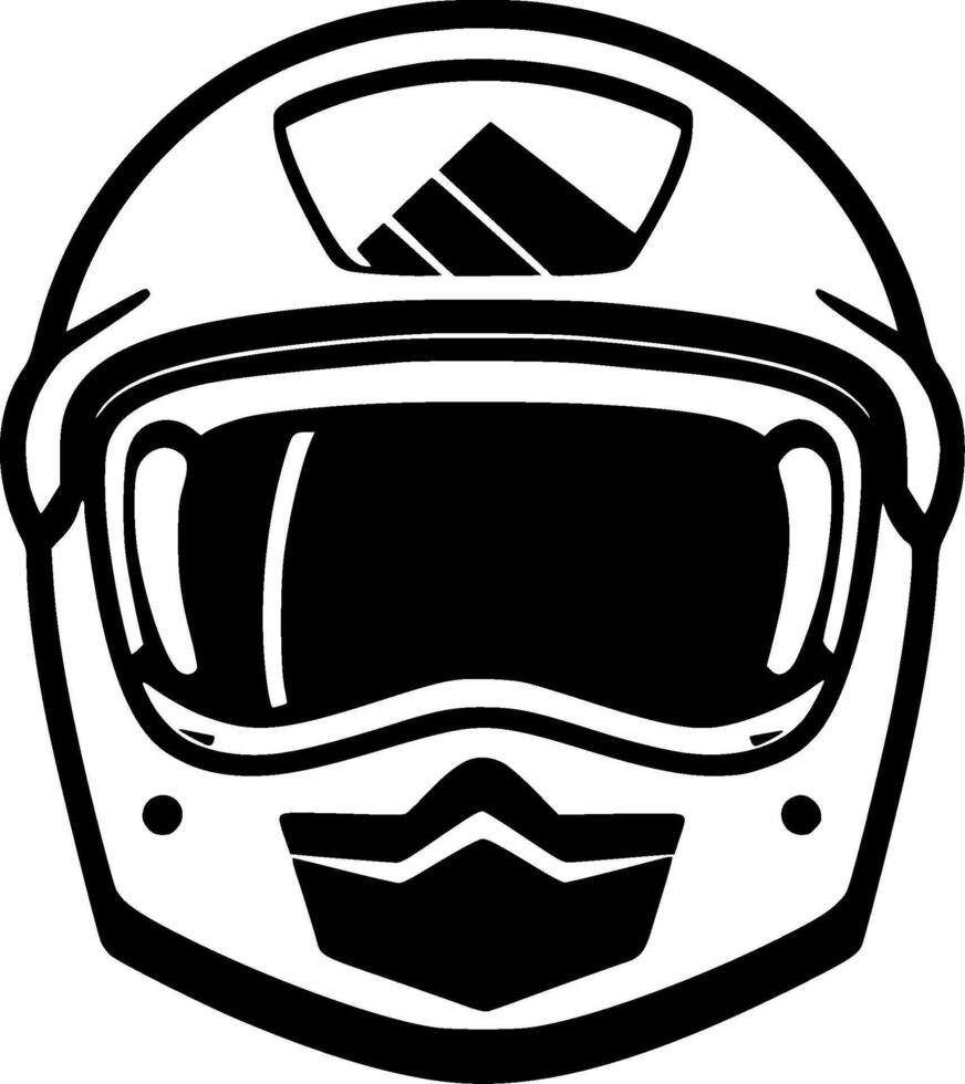Helmet, Minimalist and Simple Silhouette - illustration vector
