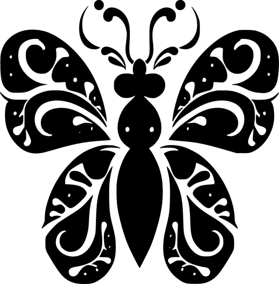 Ladybug, Minimalist and Simple Silhouette - illustration vector