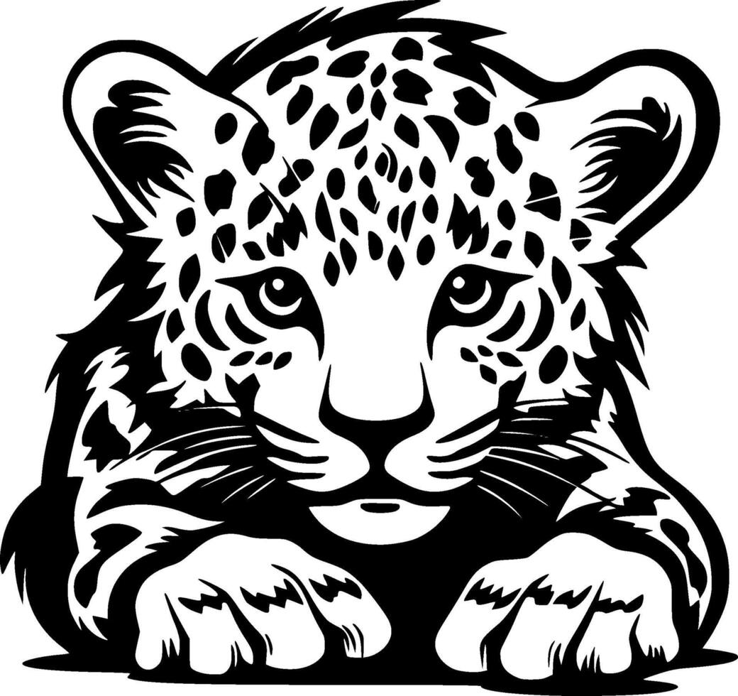 Leopard Baby - Minimalist and Flat Logo - illustration vector