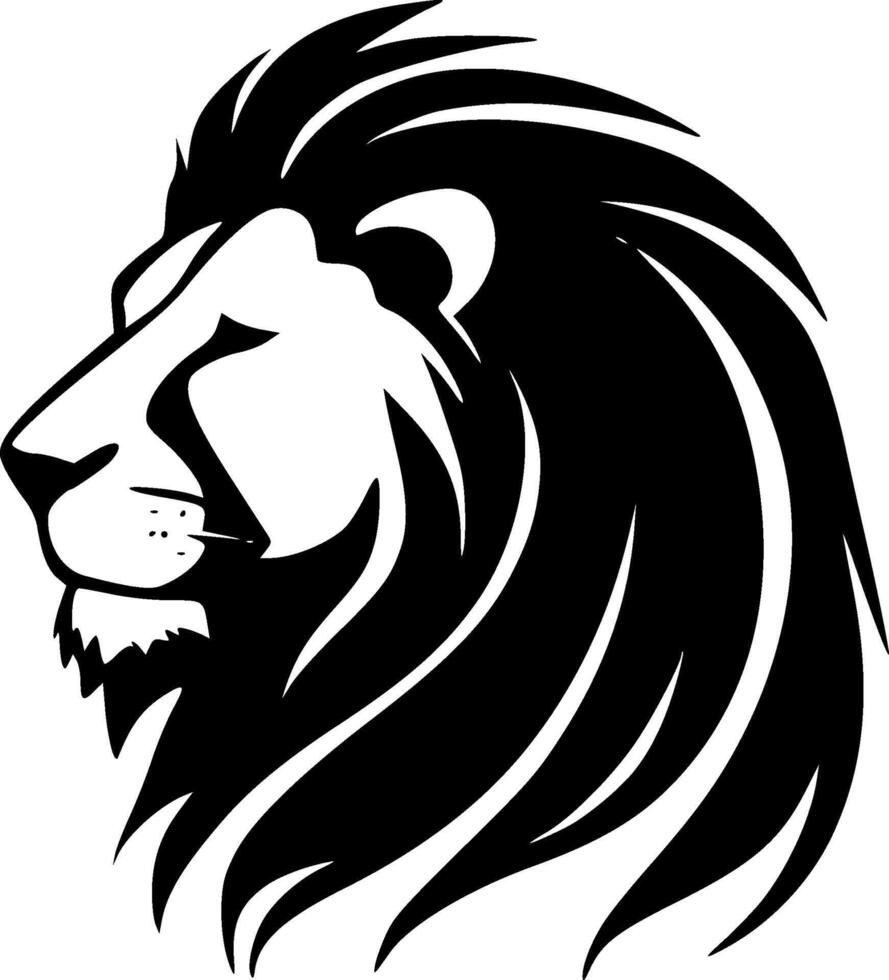 Lion, Black and White illustration vector