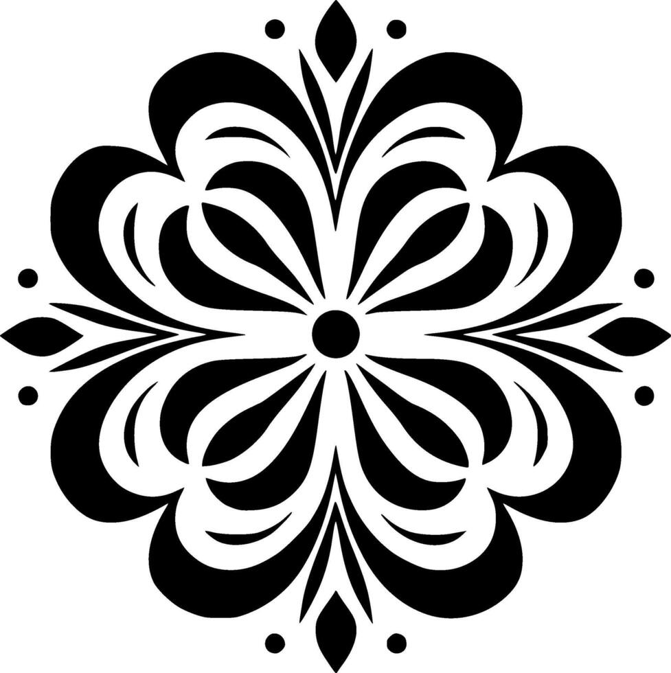 Mandala, Black and White illustration vector