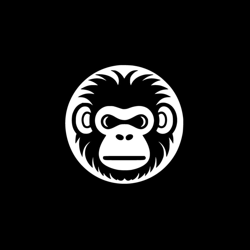 Monkey, Minimalist and Simple Silhouette - illustration vector