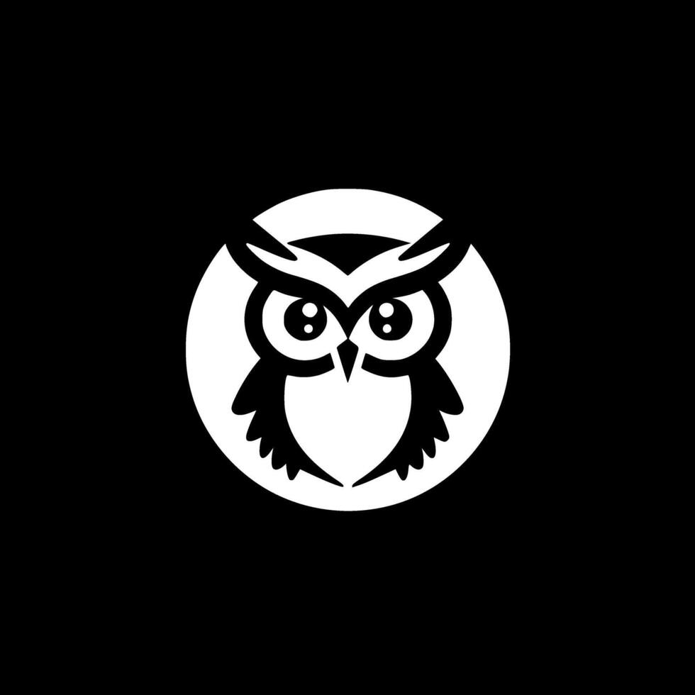 Owl, Minimalist and Simple Silhouette - illustration vector