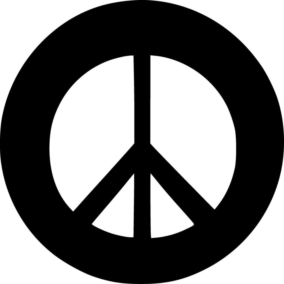 Peace, Black and White illustration vector