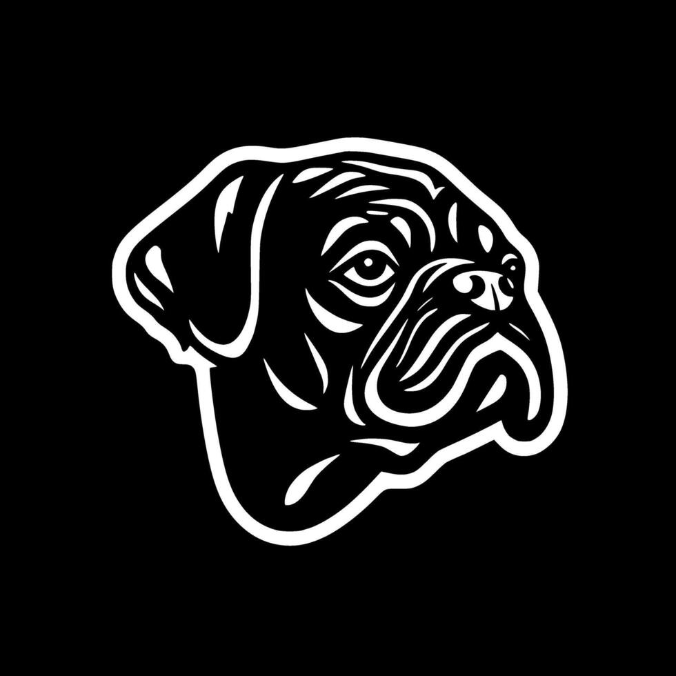 Pug - Minimalist and Flat Logo - illustration vector