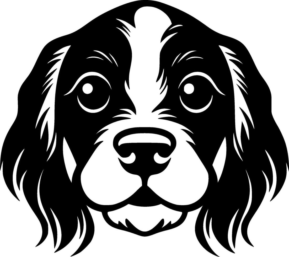 Puppy, Black and White illustration vector