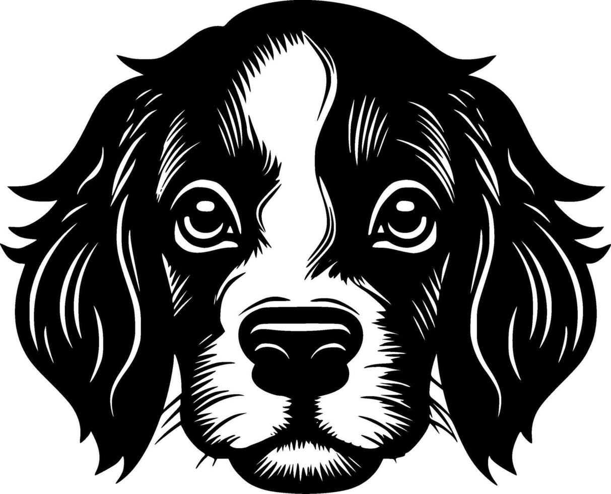 Puppy, Black and White illustration vector
