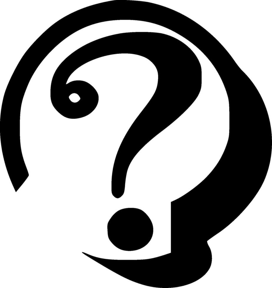 Question - Minimalist and Flat Logo - illustration vector