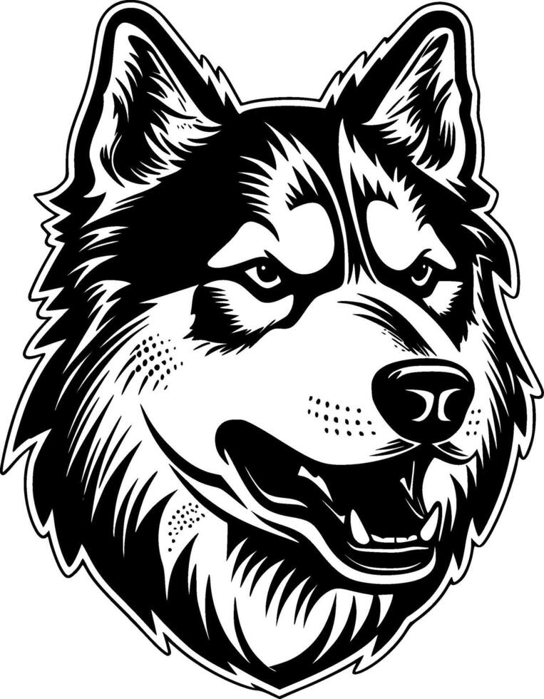 Siberian Husky - High Quality Logo - illustration ideal for T-shirt graphic vector