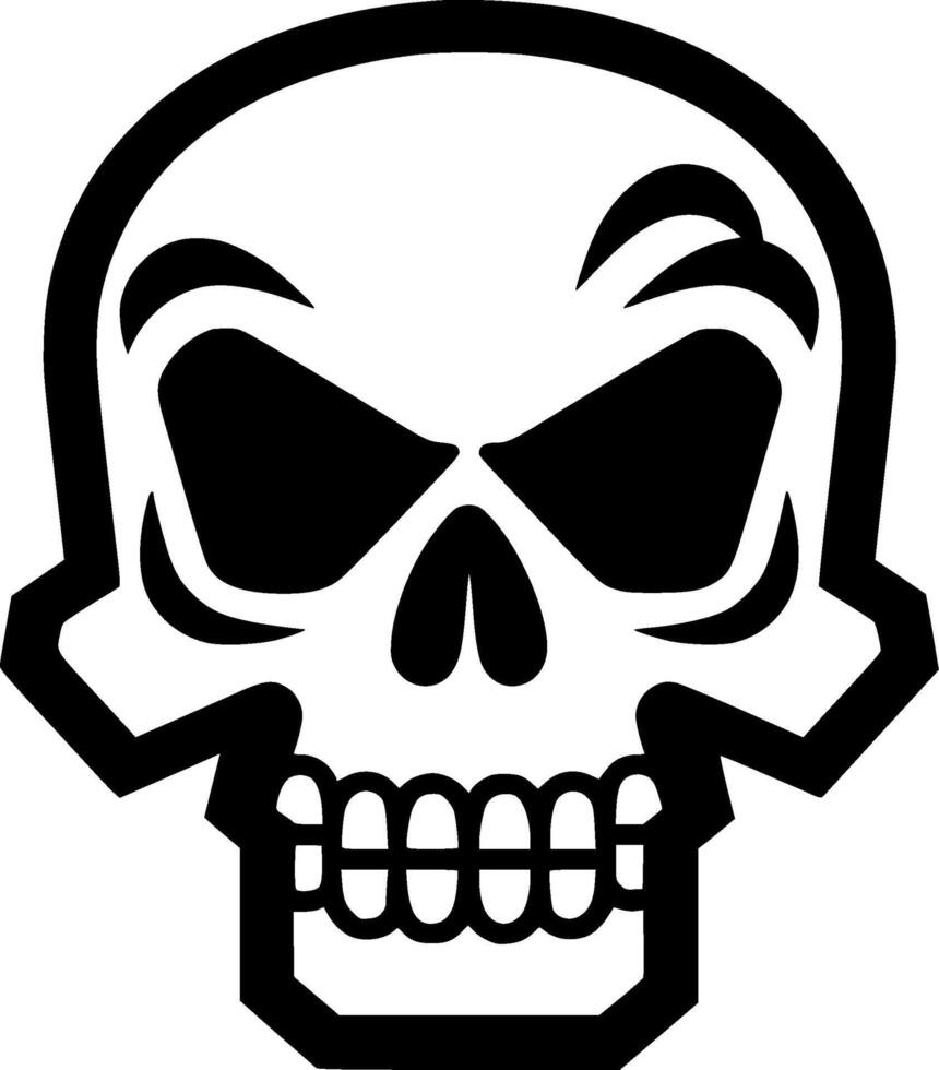 Skull, Black and White illustration vector
