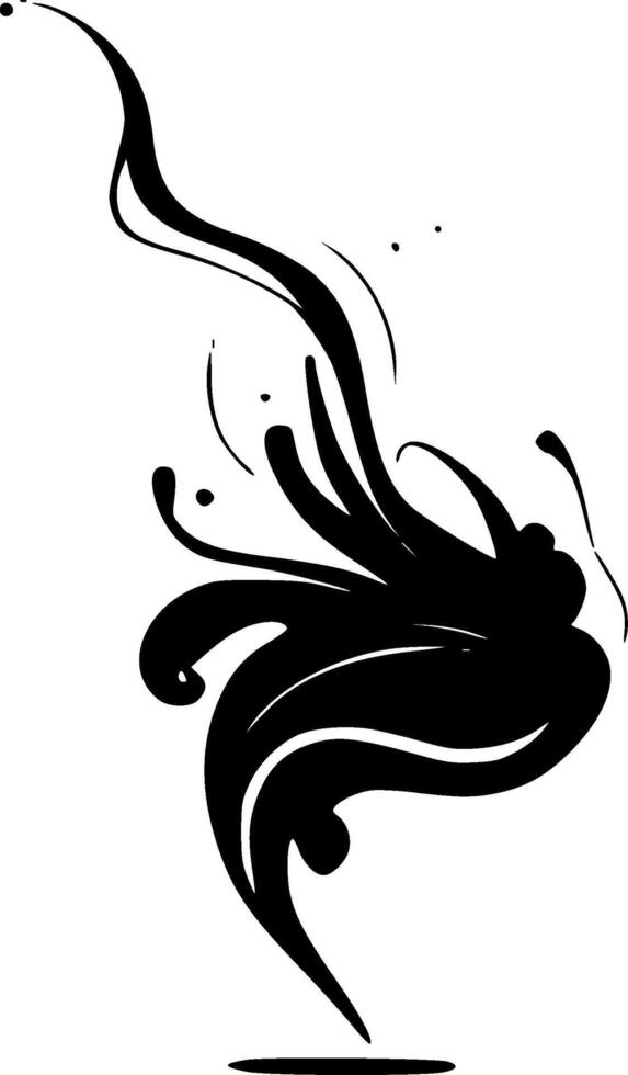 Smoke - Black and White Isolated Icon - illustration vector