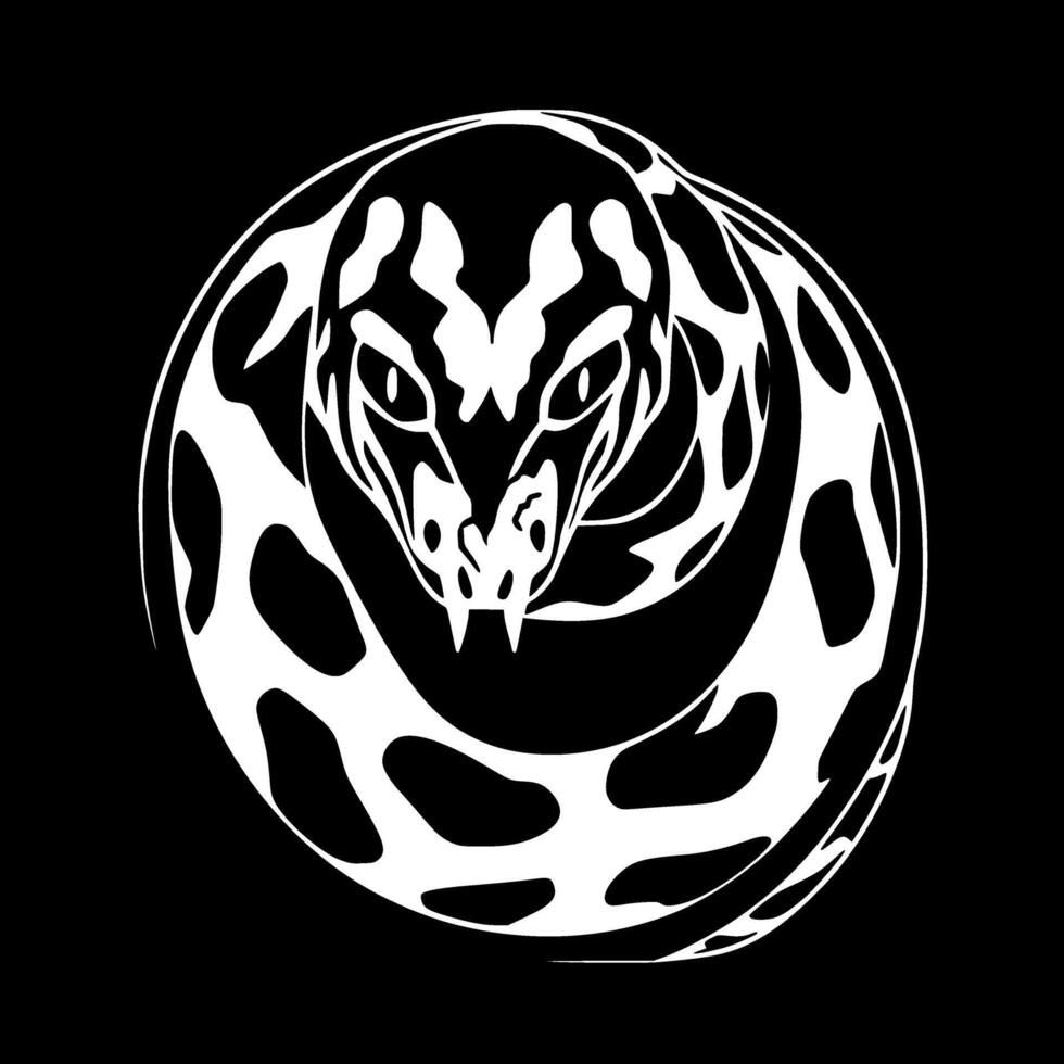Snake - Minimalist and Flat Logo - illustration vector