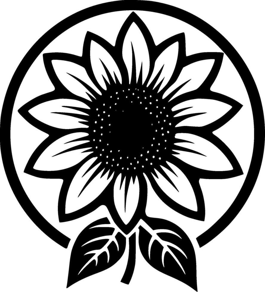 Sunflower - High Quality Logo - illustration ideal for T-shirt graphic vector