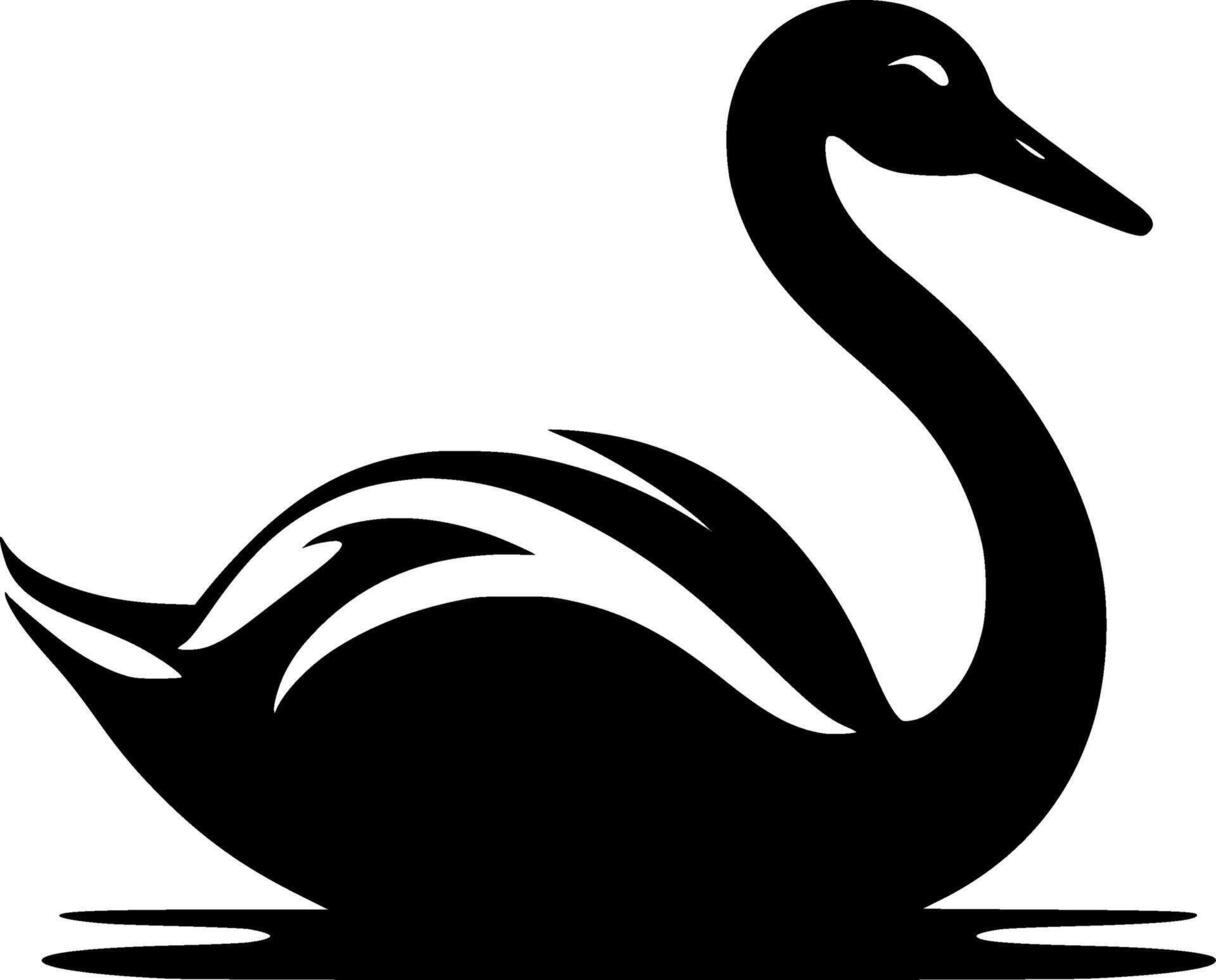 Swan, Minimalist and Simple Silhouette - illustration vector