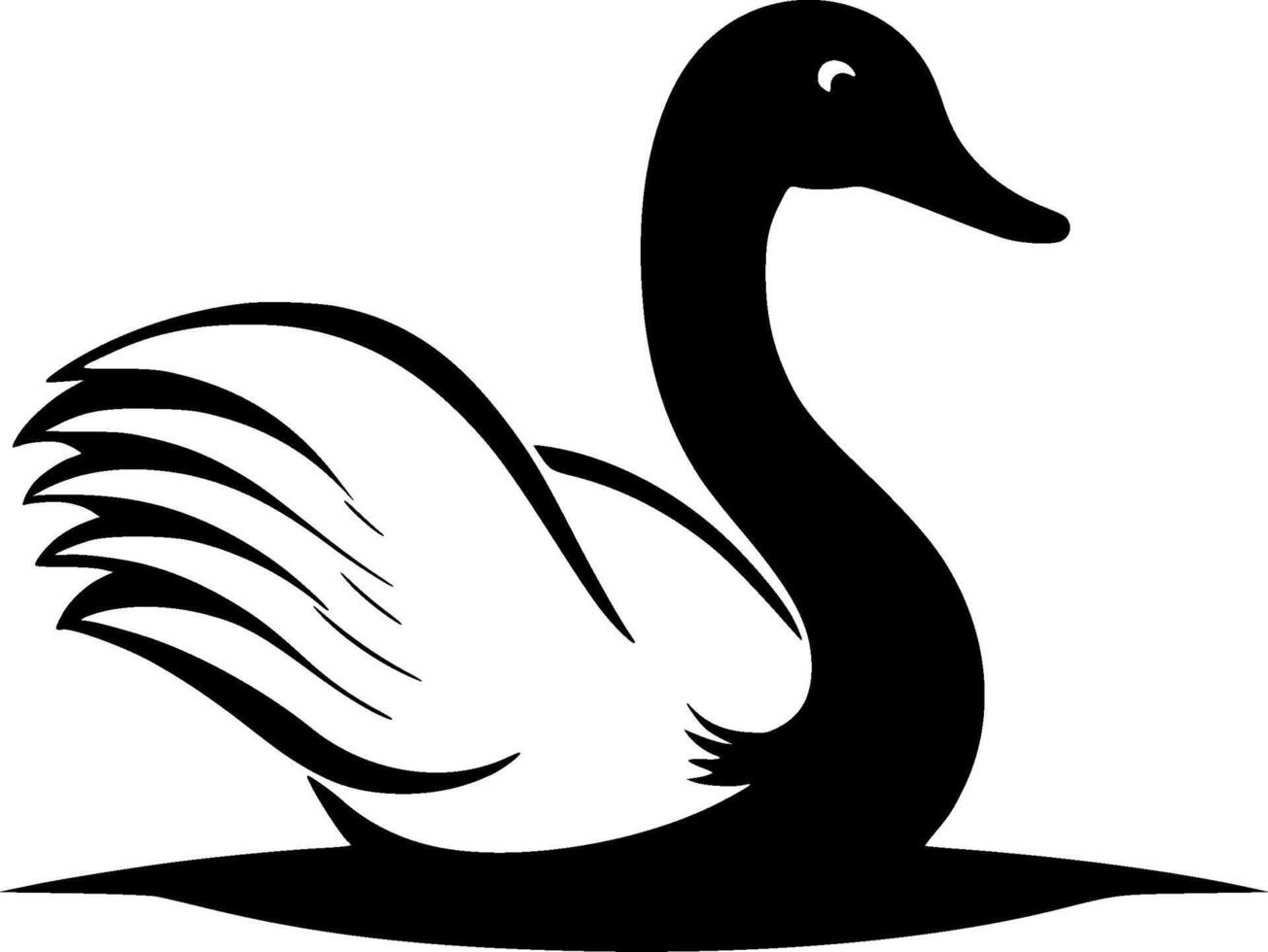 Swan - Minimalist and Flat Logo - illustration vector