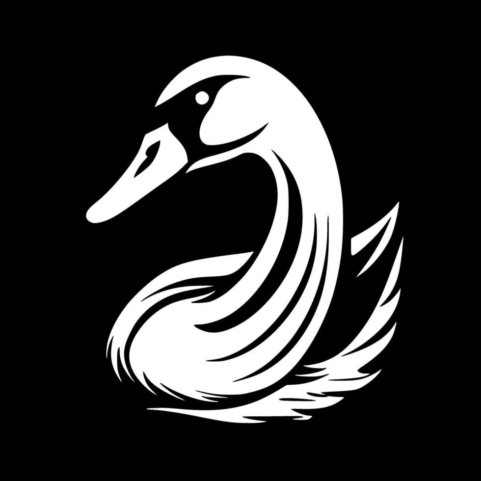 Swan, Minimalist and Simple Silhouette - illustration vector