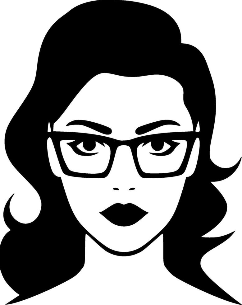 Teacher, Black and White illustration vector
