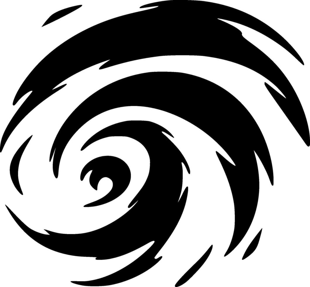 Tornado - Black and White Isolated Icon - illustration vector
