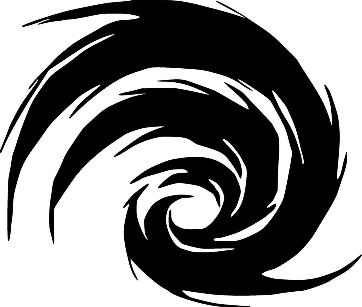 Tornado, Minimalist and Simple Silhouette - illustration vector