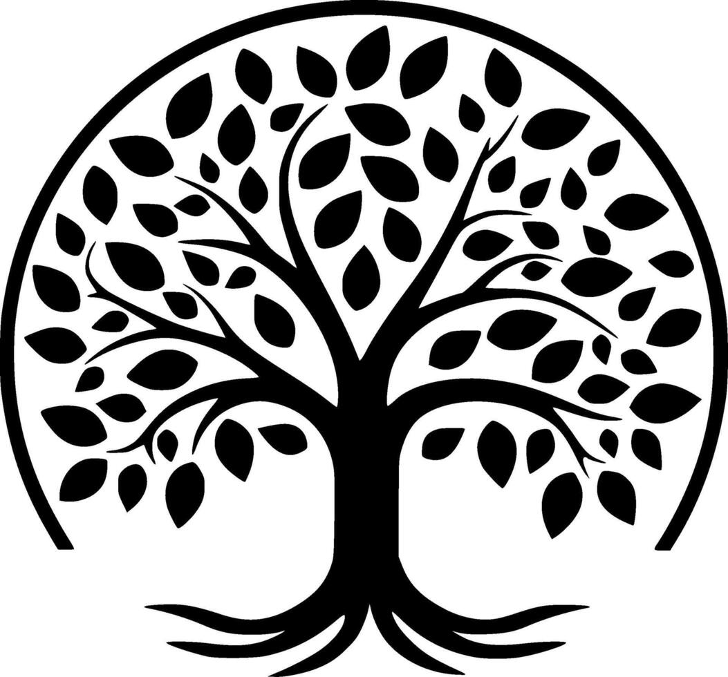Tree of Life, Minimalist and Simple Silhouette - illustration vector