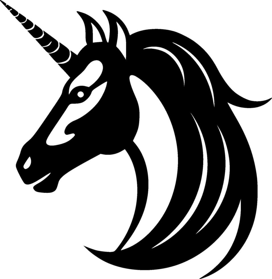Unicorn, Minimalist and Simple Silhouette - illustration vector
