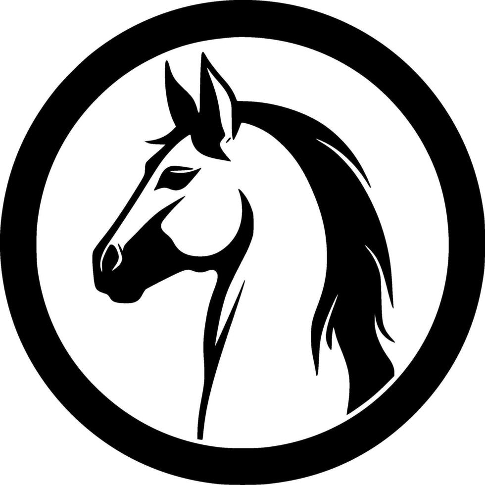 Unicorn, Black and White illustration vector