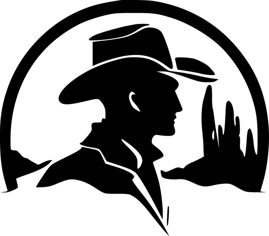 Western - Minimalist and Flat Logo - illustration vector