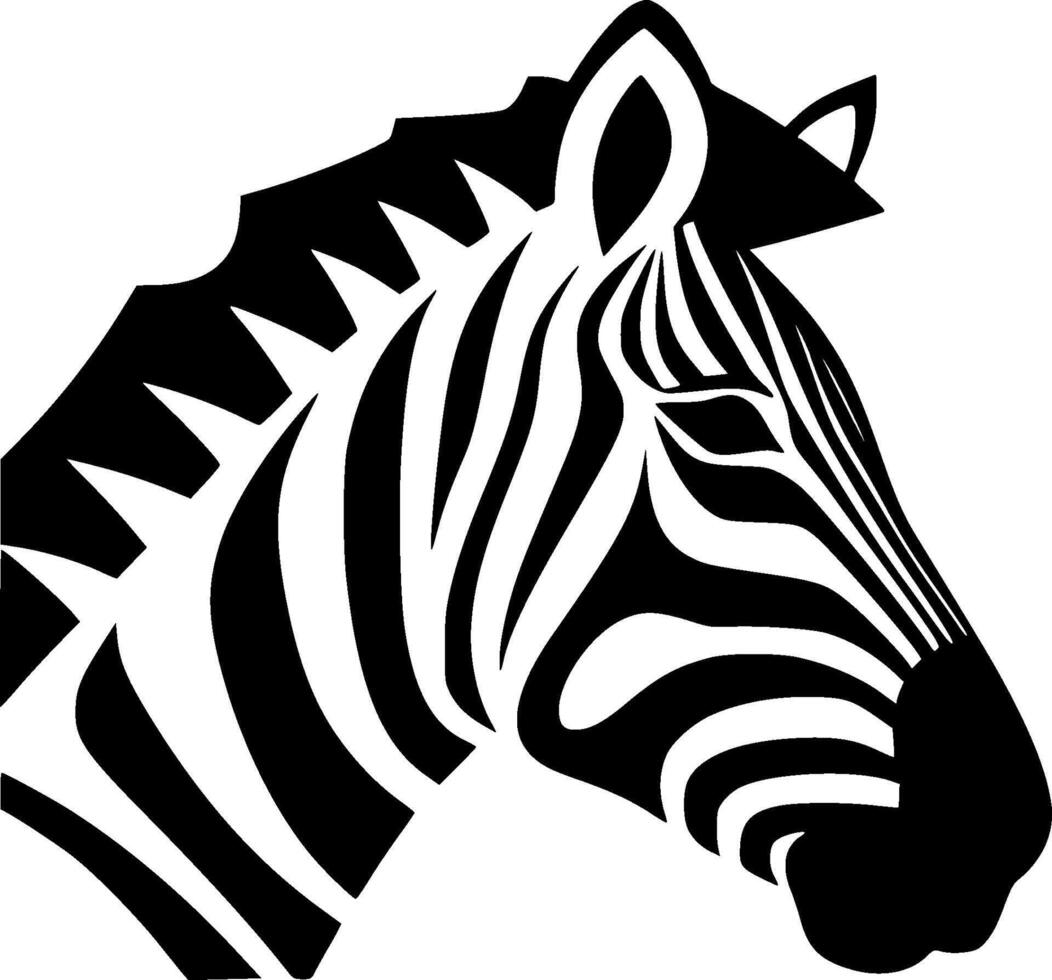 Zebra - Minimalist and Flat Logo - illustration vector