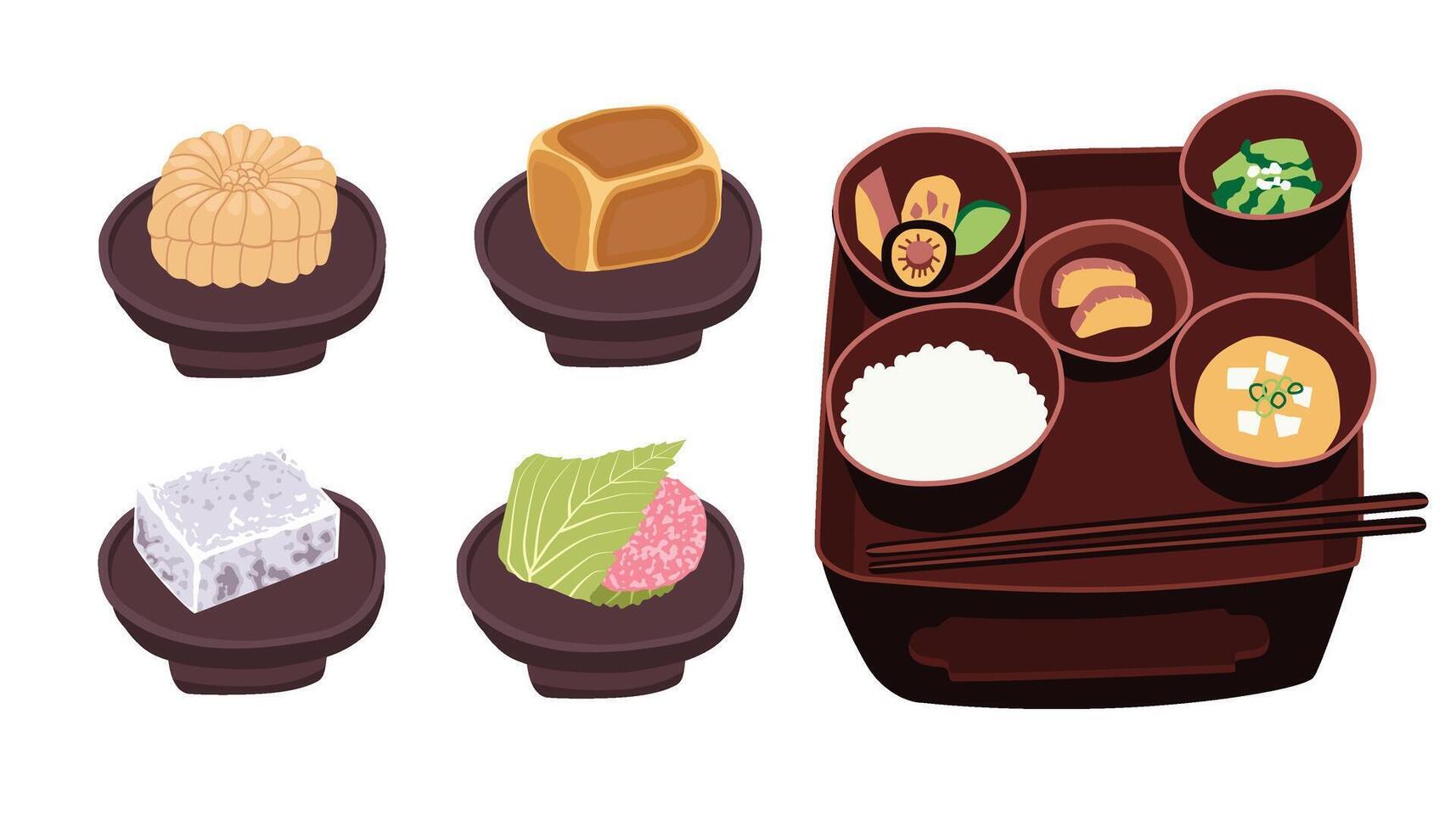 Japanese Feasts for Special Occasions vector