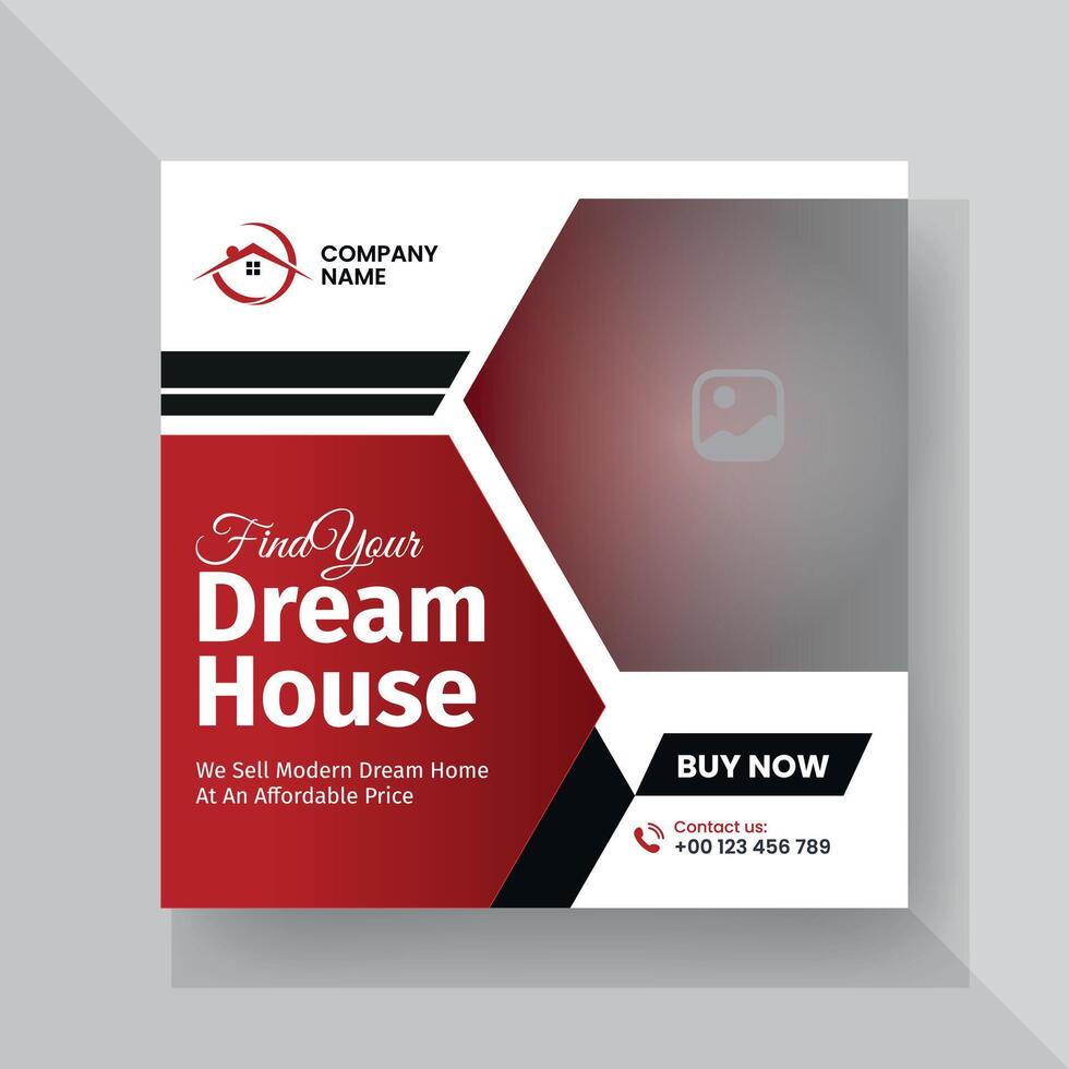 Modern Real state Home rent social media post Sale or carousel design template vector