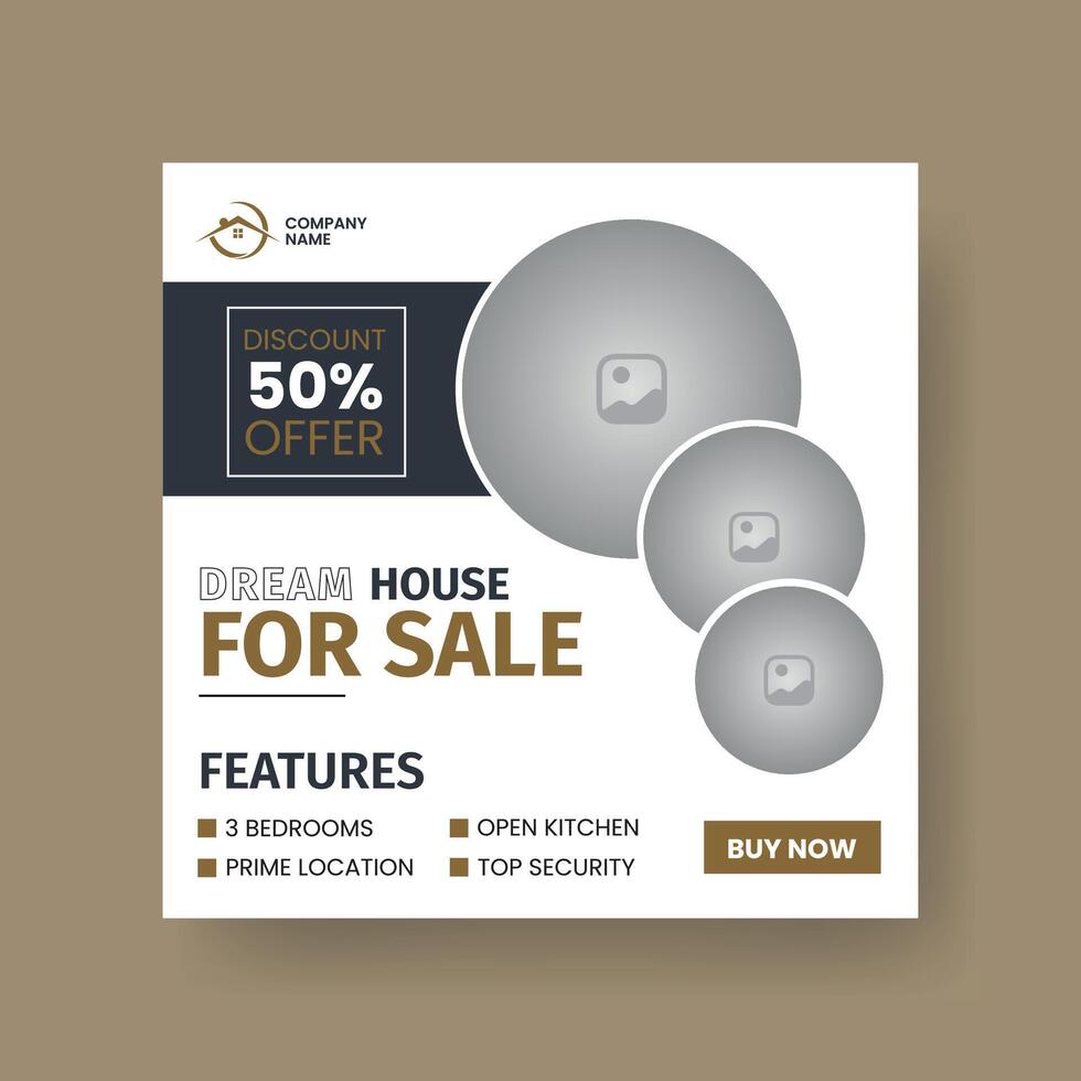Modern Real state Home rent social media post Sale or carousel design template vector