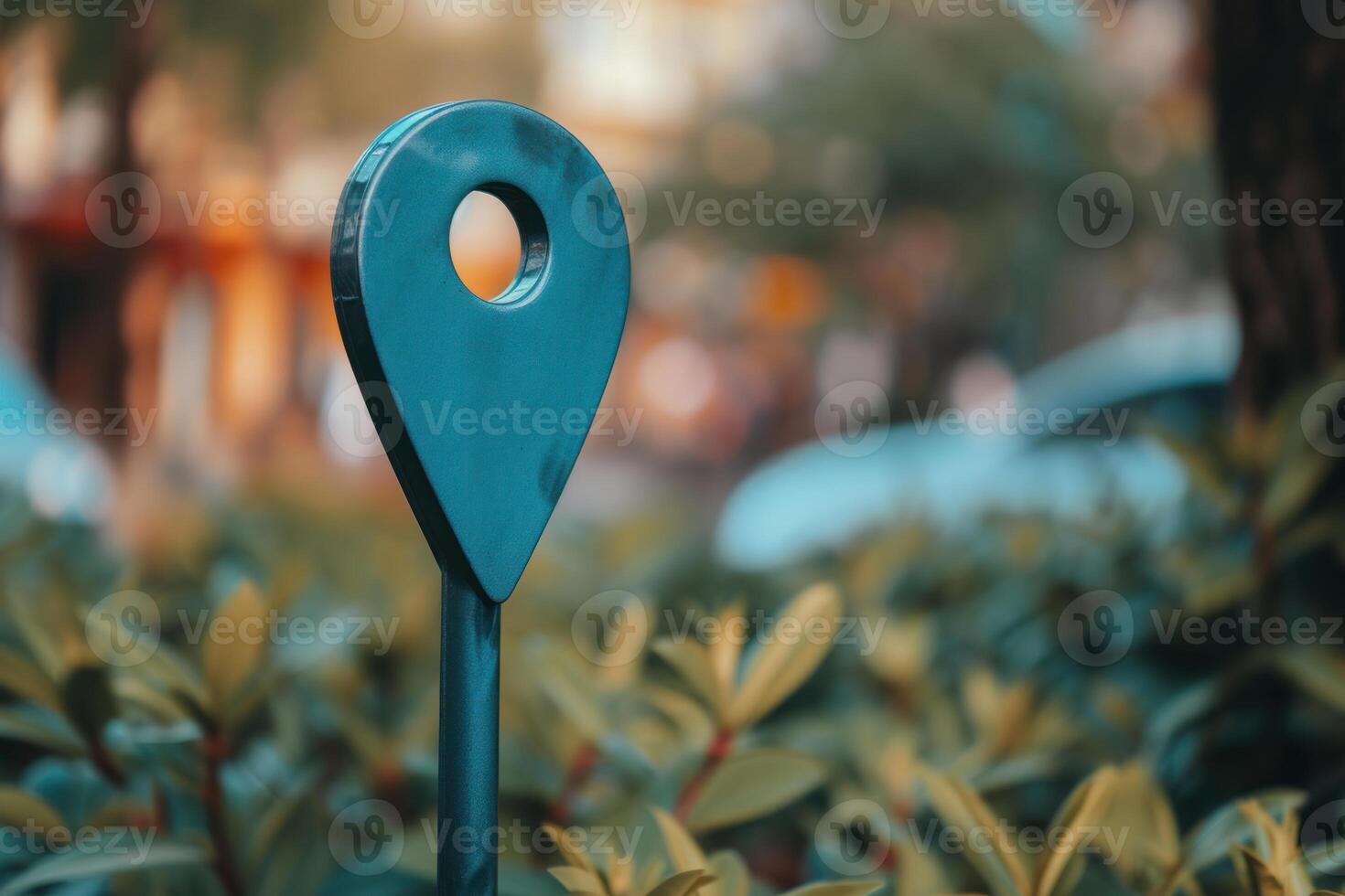 Abstract urban navigation concept marker photo