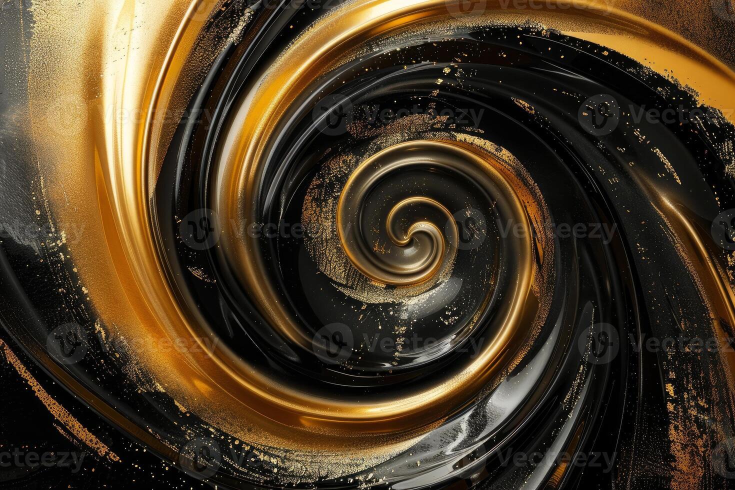 Abstract golden swirl with glitter texture photo