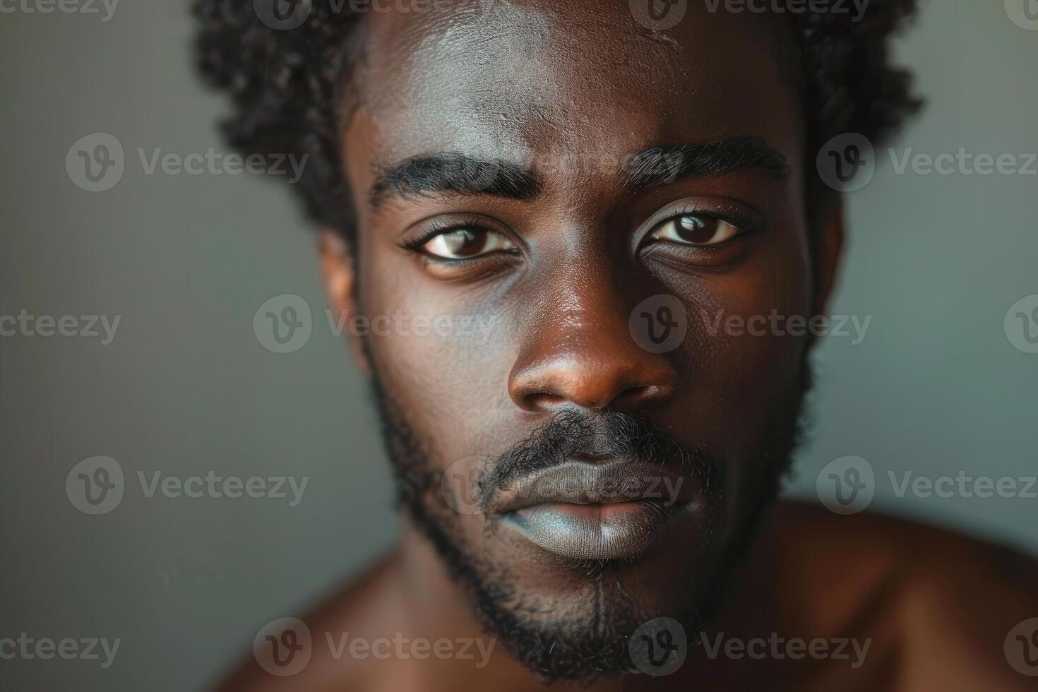Intense portrait of a young man photo