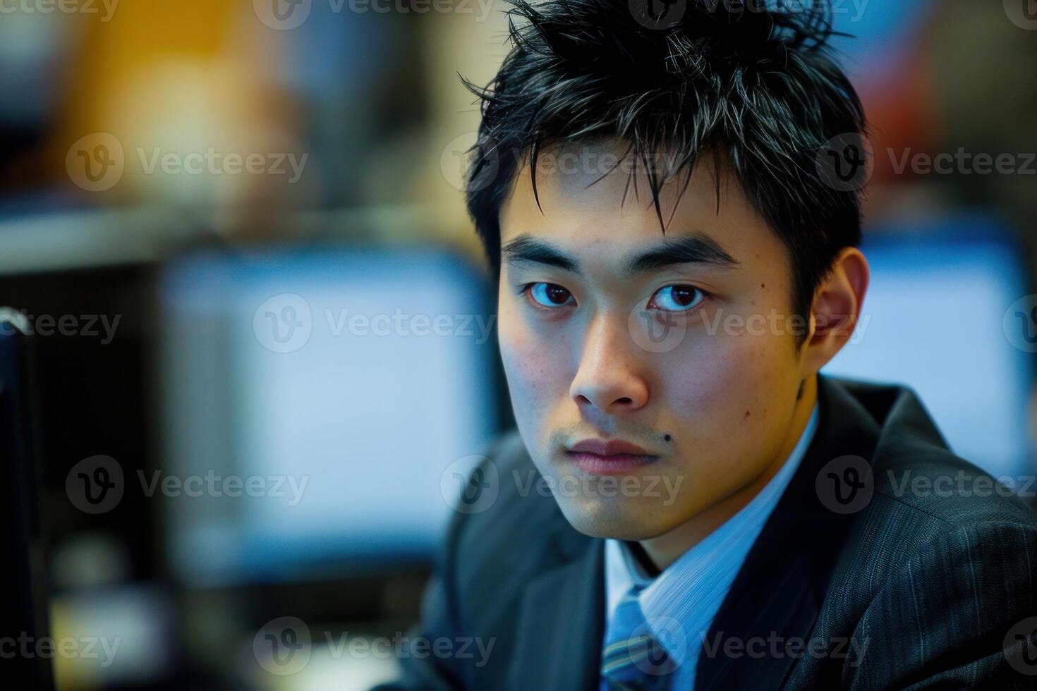Confident businessman in office environment photo