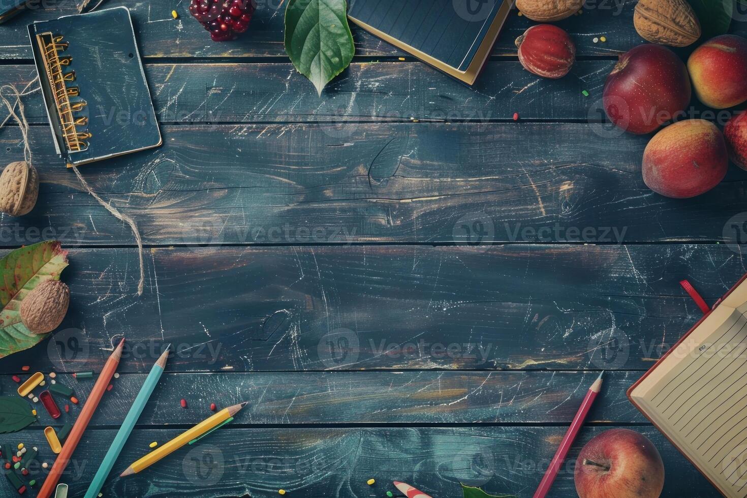 Creative workspace with autumn vibes photo