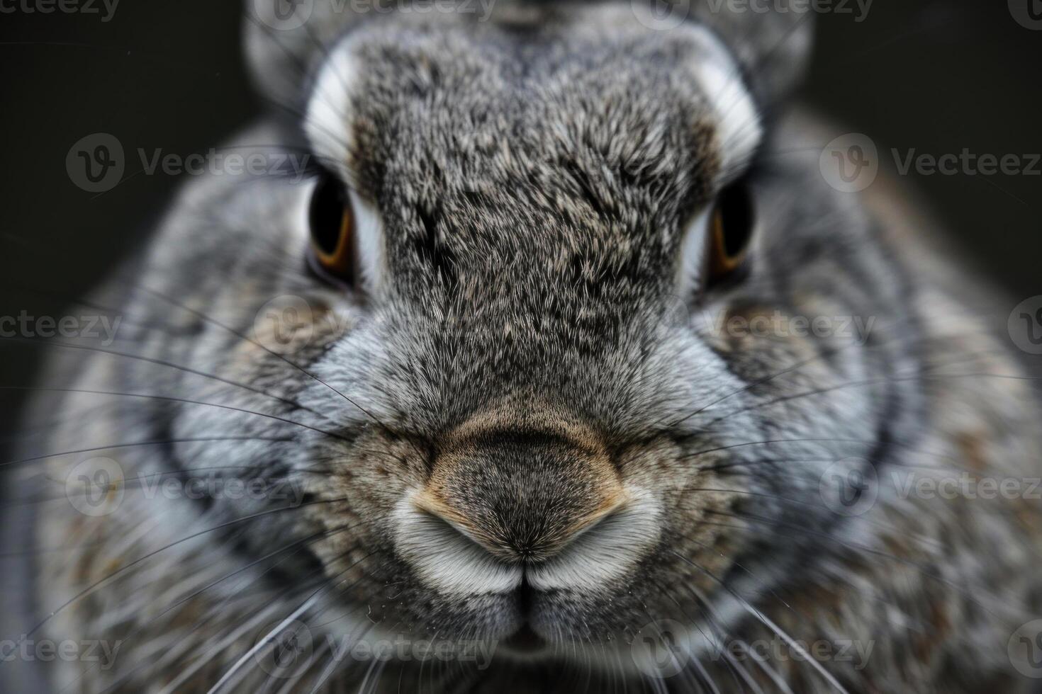 Closeup of a rabbit's face photo