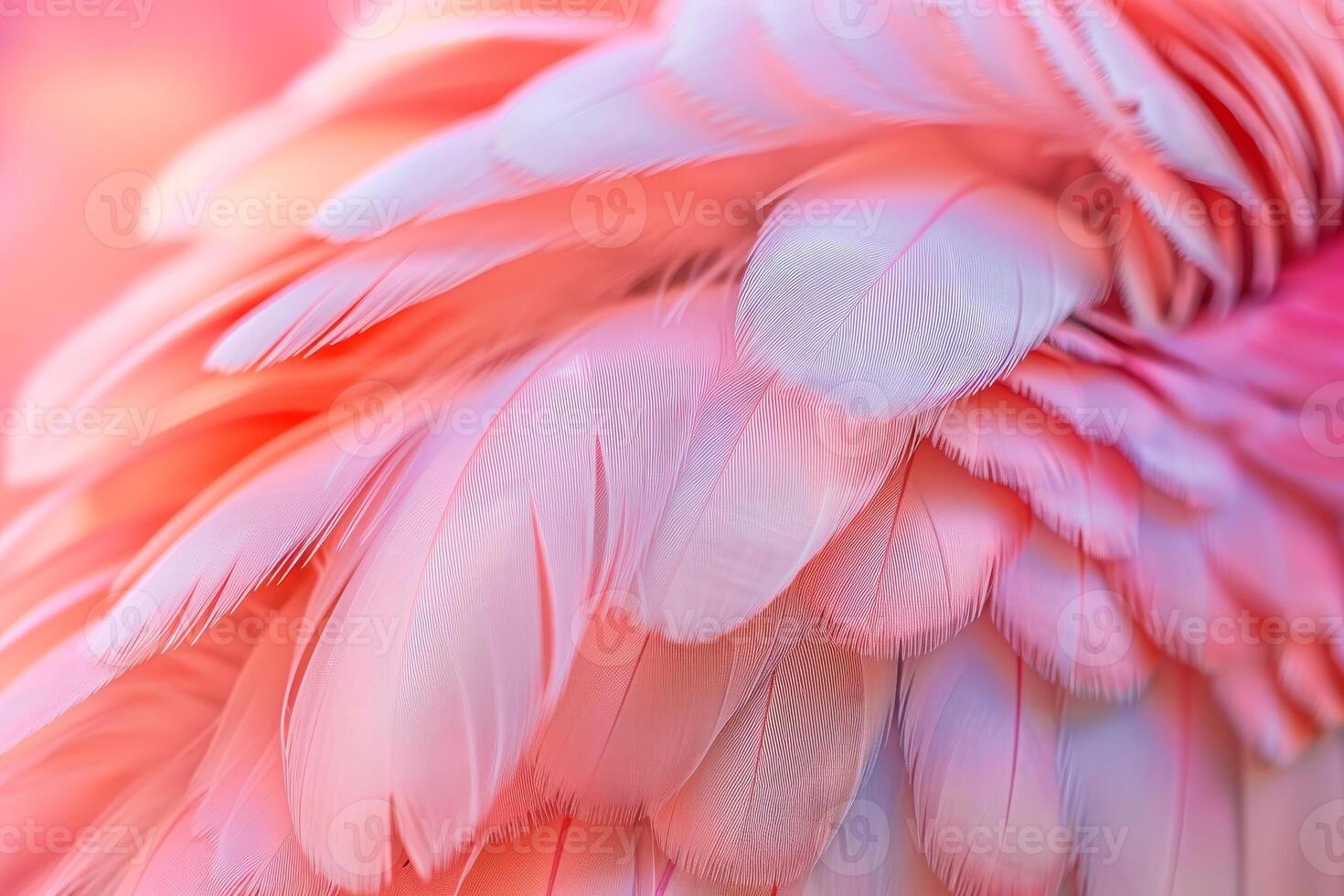 Flamingo feathers creating soft, textured background with delicate pink tones photo